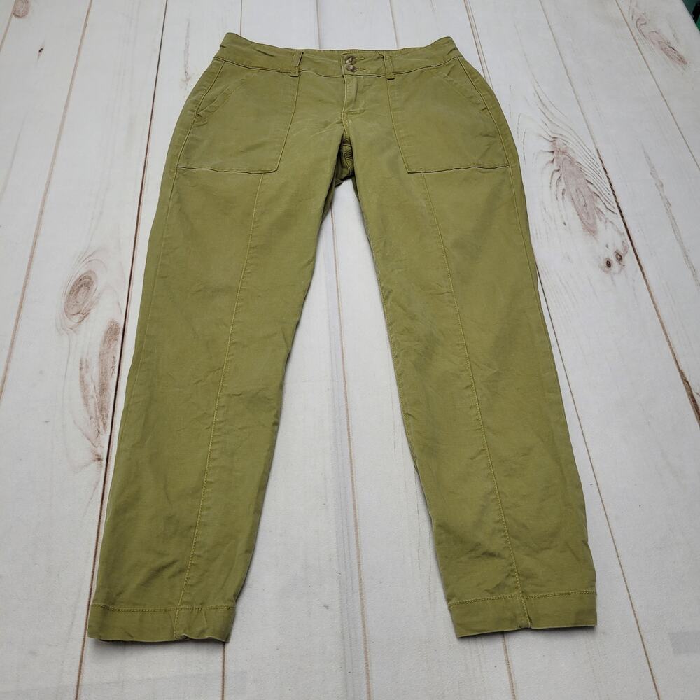 Cabi Moss Green trooper pant utility slim seamed jogger pants #6479 6